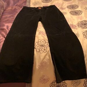 Donna Karan black corduroy flare jeans